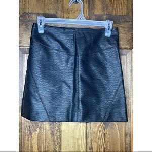 H&M Size 2 black faux leather skirt. Great condition!